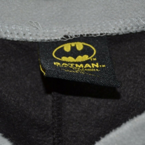 Batman Pajamas Black XL Zipper No Feet Men’s - Picture 3 of 6